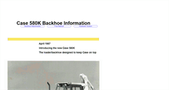 Desktop Screenshot of case580kbackhoe.com